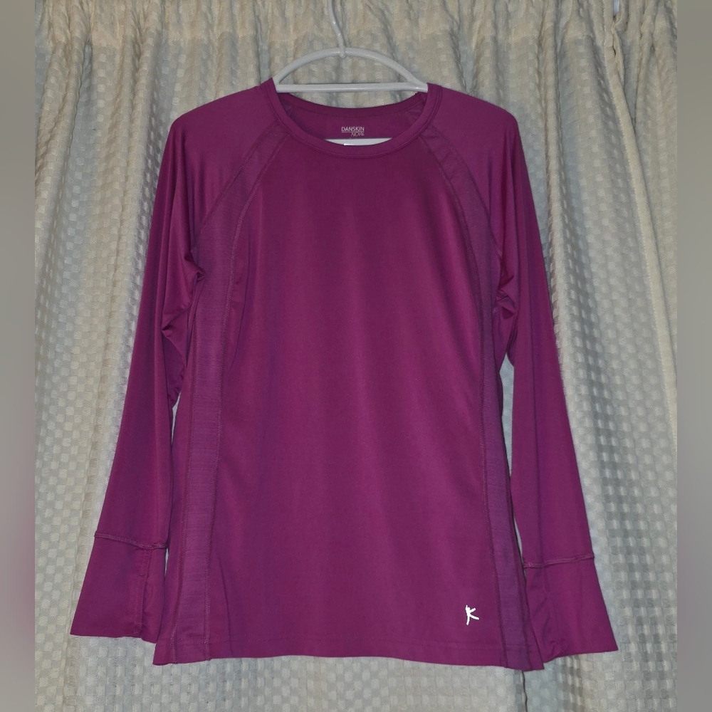 Danskin Now Women's Long Sleeved Active Top ~ X Large ~ Fuscia